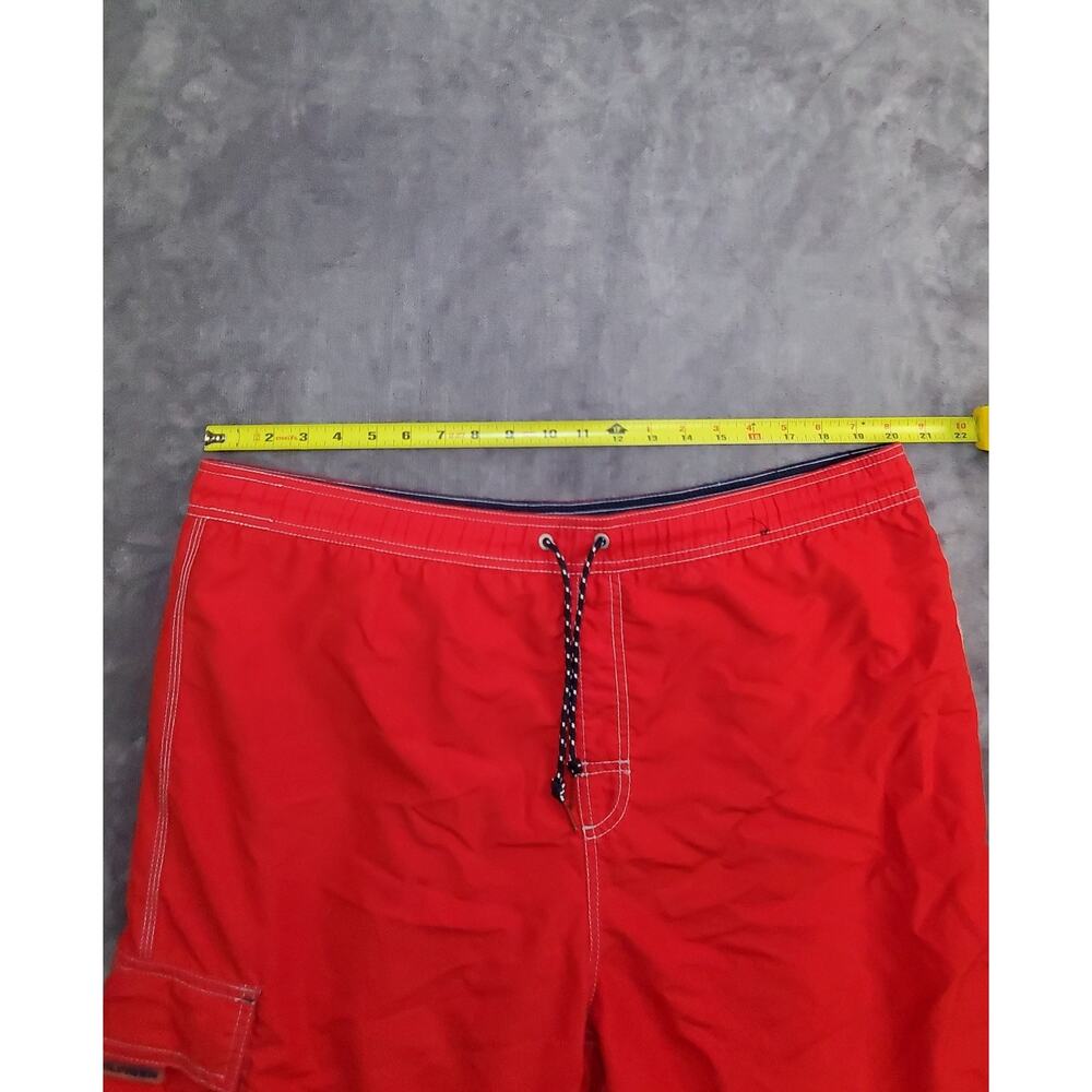 TOMMY HILFIGER Sz XL Swim Trunks Men’s Board Shorts Red Spell Ca16 - Picture 3 of 6